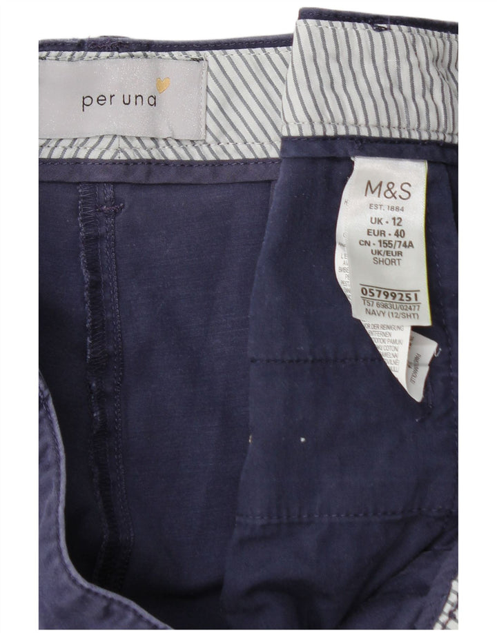 Damskie spodnie Chino MARKS & SPENCER UK 12 Medium W30 L26 Granatowe
