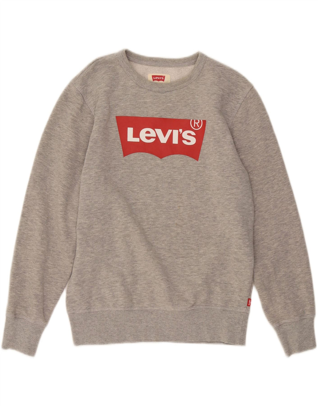 Bluza chłopięca LEVI'S z grafiką, 12-13 lat, szara bawełna