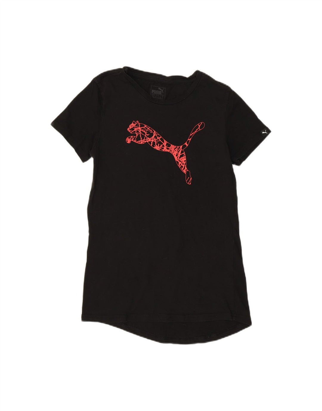 PUMA Womens Graphic T-Shirt Top UK 8 Small Black