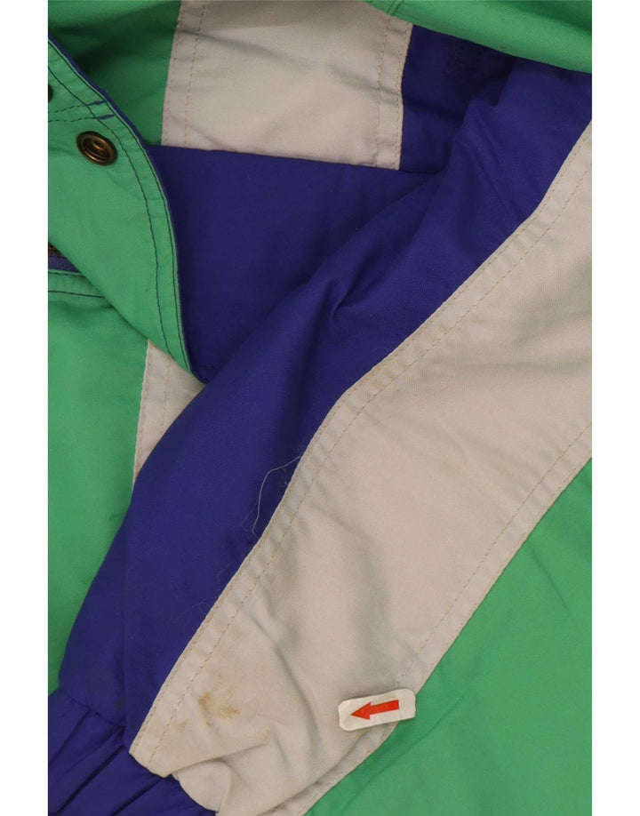 Męska kurtka narciarska z kapturem Sergio Tacchini IT 54 2XL Niebieski poliamid z blokami kolorów