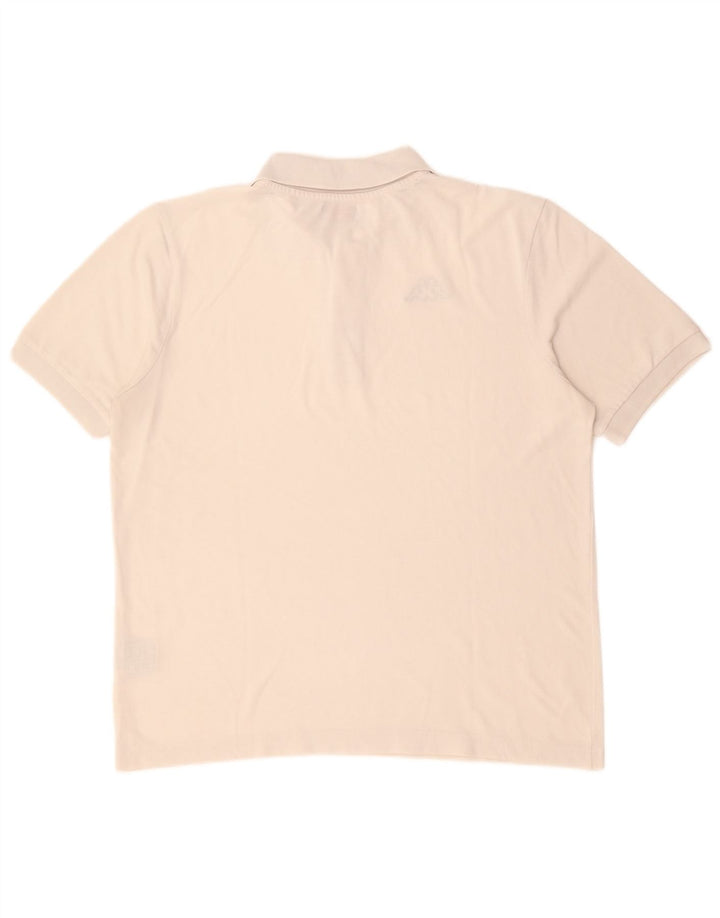 Męska koszulka polo Kappa, średnia biała bawełna