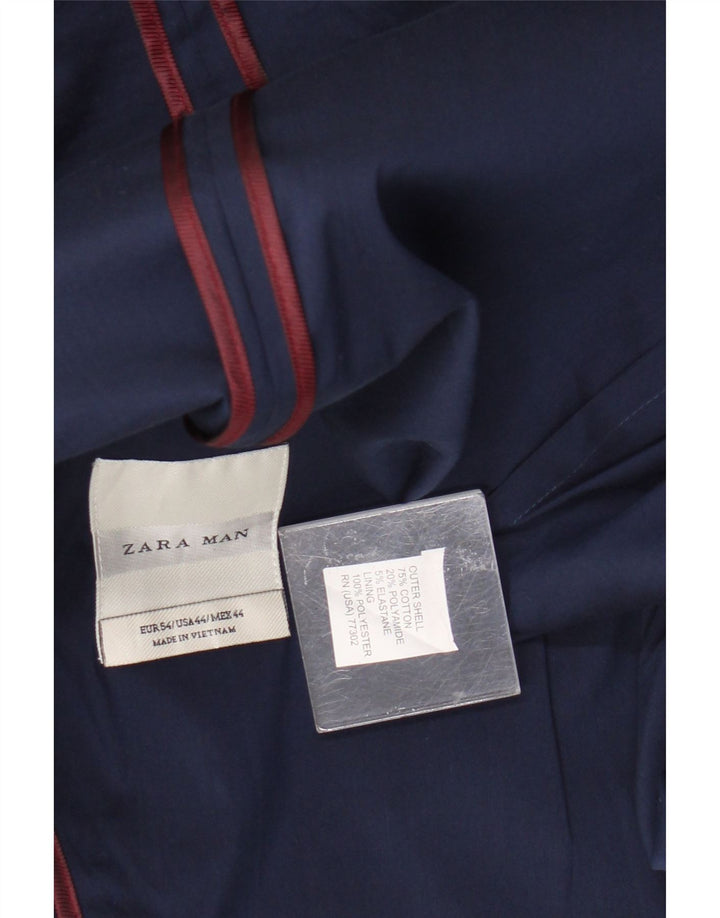 Zara Męska marynarka zapinana na 2 guziki EU 54 XL, granatowa, bawełniana