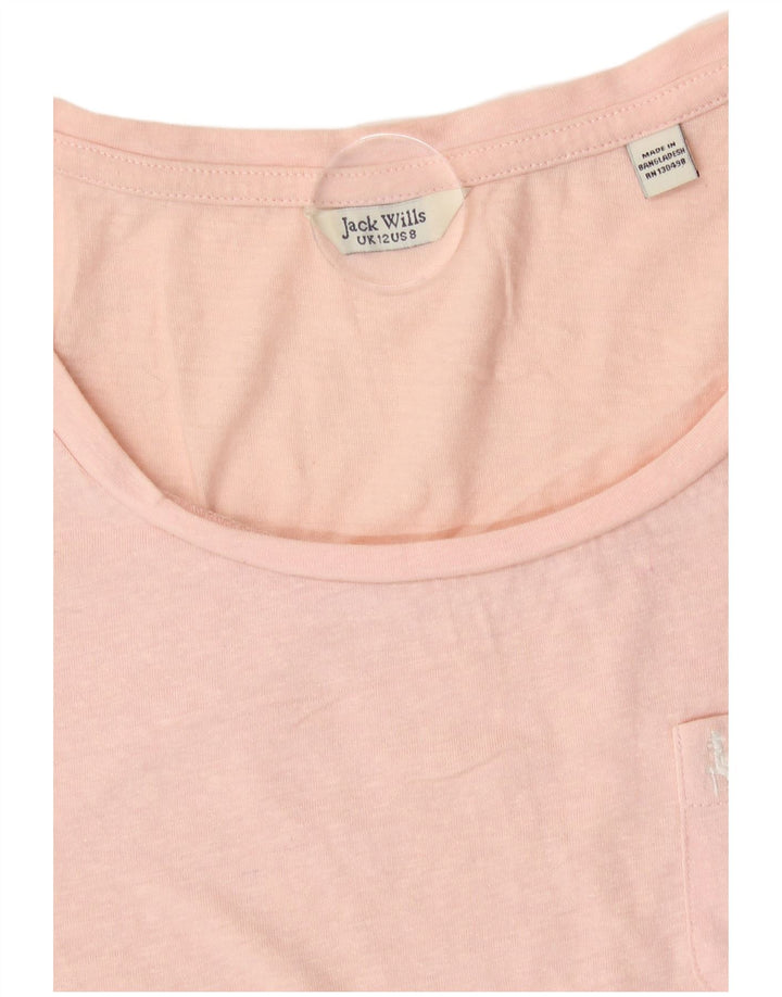 T-shirt damski Jack Wills Top UK 12, średni różowy poliester