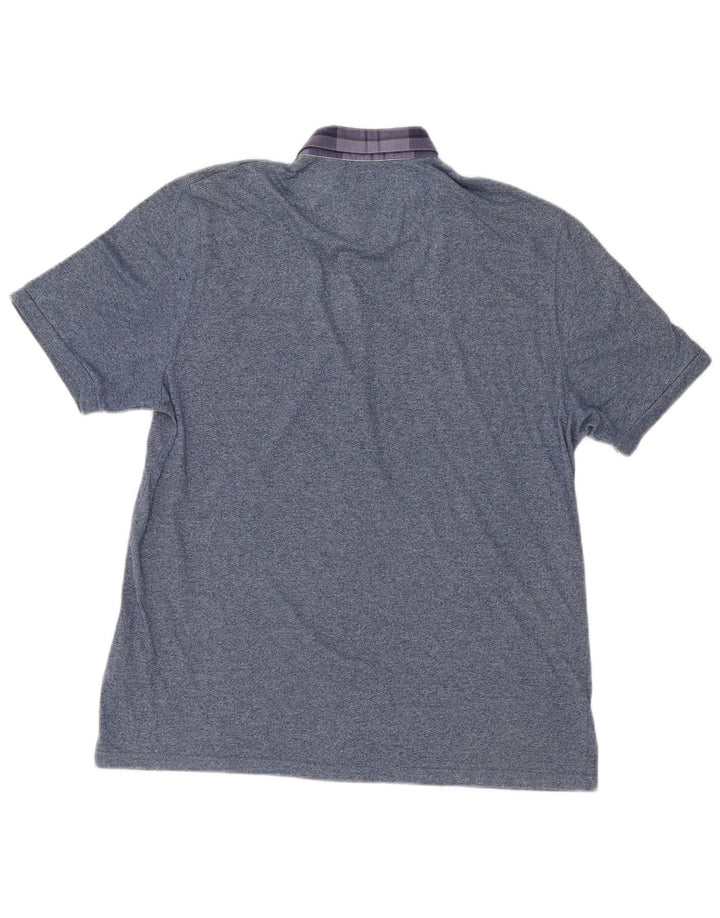 Męska koszulka polo Ted Baker, rozmiar 6, 2XL, niebieska, bawełniana w plamki