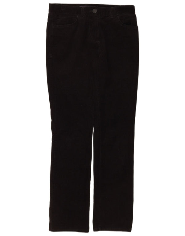 Marks & Spencer Damskie proste sztruksowe spodnie UK 8 Small W28 L30 Czarne