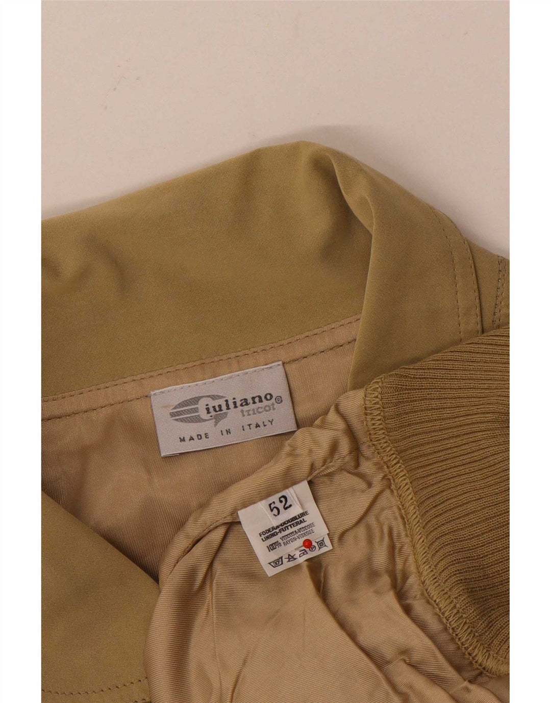 Męska kurtka bomberka Vintage IT 52 XL w kolorze beżowym