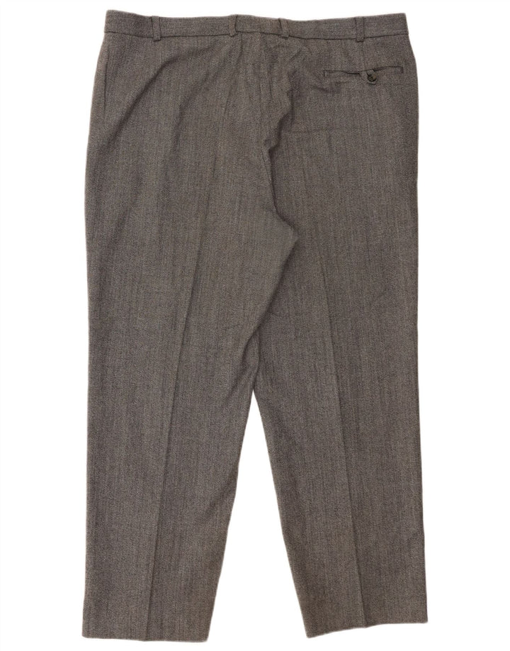 Marks & Spencer Męskie spodnie garniturowe St. Michael W40 L29 Szara wełna
