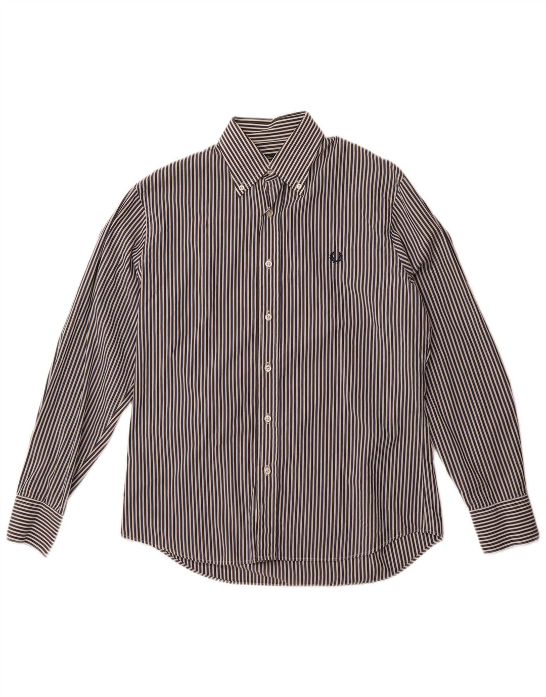 Koszula męska Fred Perry Slim Fit, średnia, granatowa, bawełniana w prążki