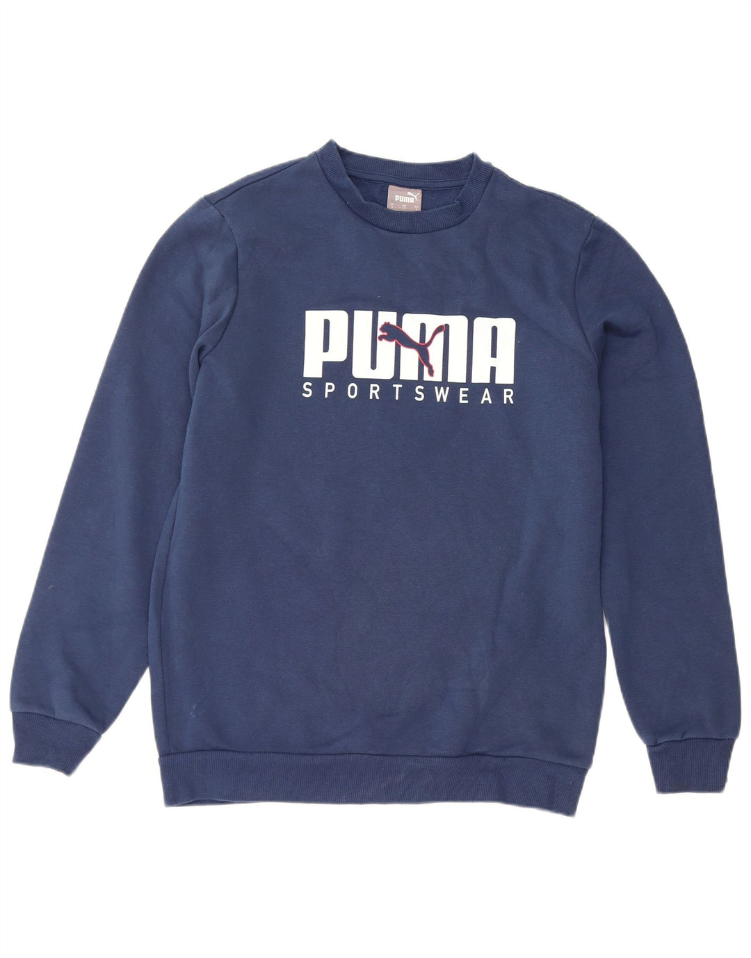 Męska bluza z grafiką Puma, mała, granatowa, bawełniana