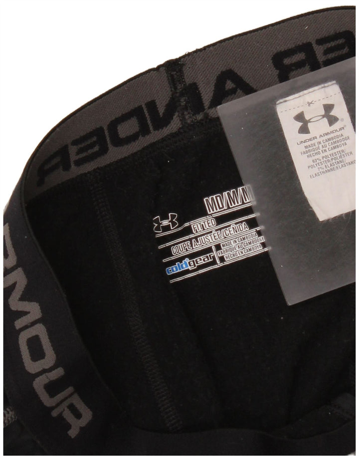 Męskie legginsy Under Armour Cold Gear z grafiką, średni czarny poliester