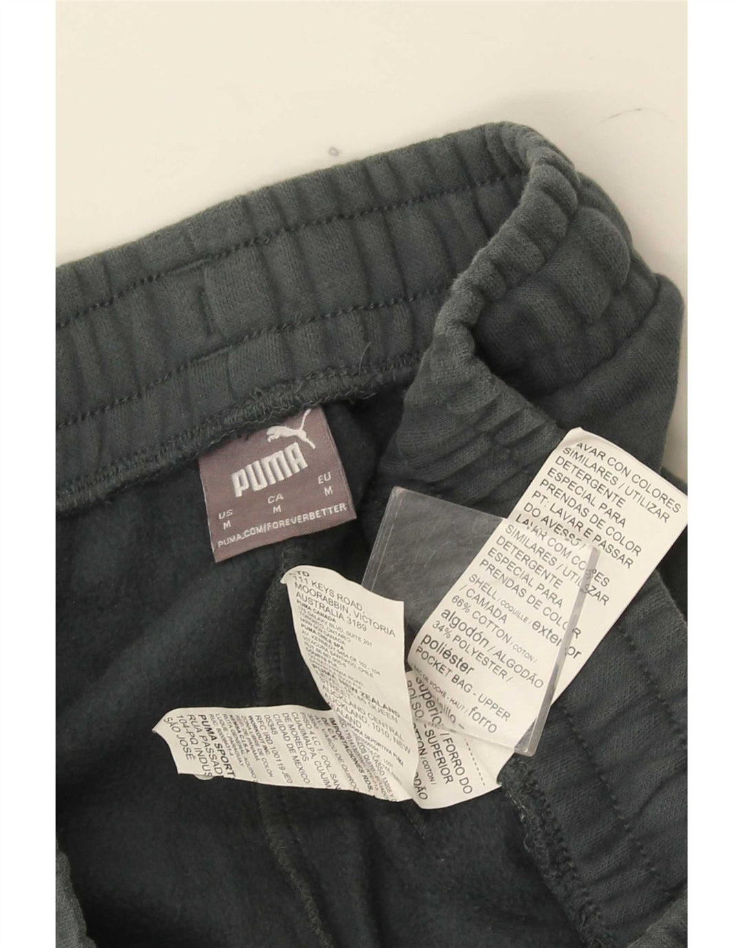 Męskie spodnie dresowe Puma Joggers, średnia zielona bawełna