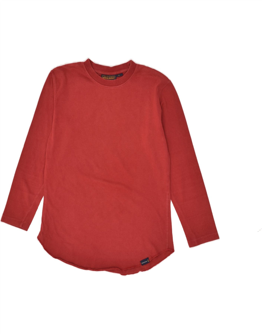 WOOLRICH Boys Graphic Top Long Sleeve 10-11 Years Medium Red Cotton Vintage Woolrich and Second-Hand Woolrich from Messina Hembry 