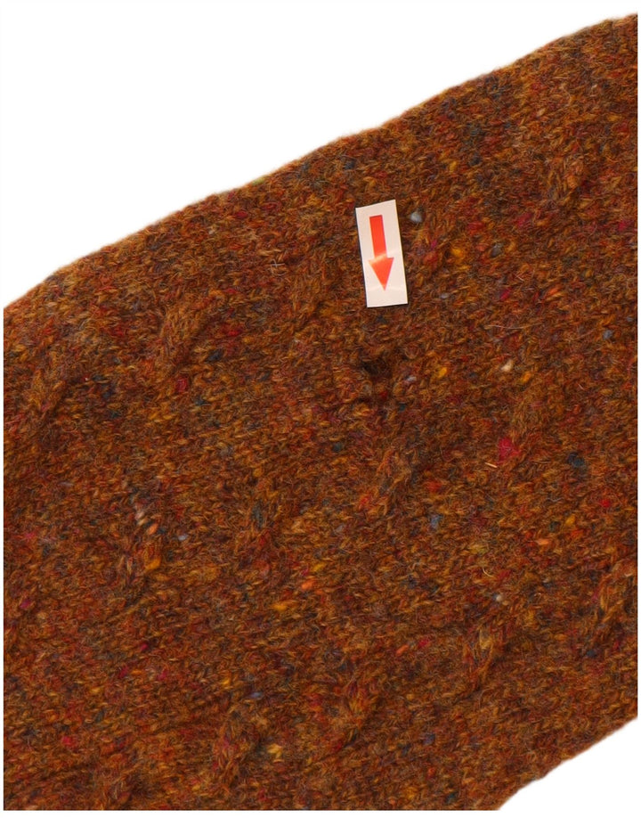 Męski sweter rozpinany Benetton IT 50 Średni brązowy, nakrapiany, nowy wełniany