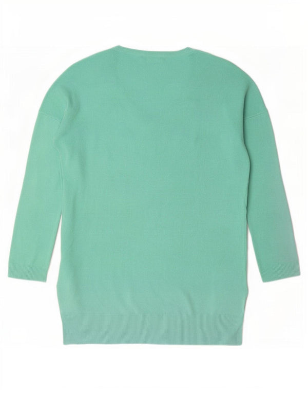 Marks & Spencer Damski sweter oversize z dekoltem w kształcie litery V, UK 10, mały zielony