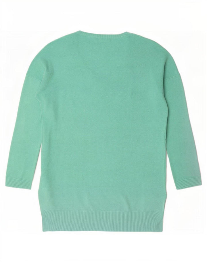 Marks & Spencer Damski sweter oversize z dekoltem w kształcie litery V, UK 10, mały zielony