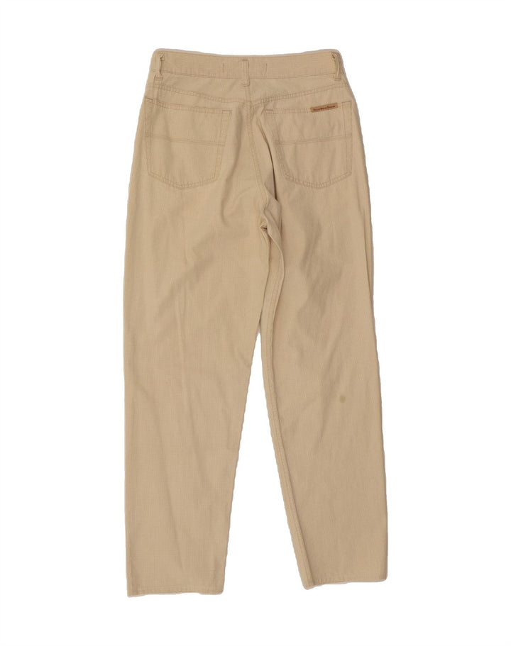 SISLEY Mens Slim Casual Trousers W32 L30 Beige Check Vintage Sisley and Second-Hand Sisley from Messina Hembry 