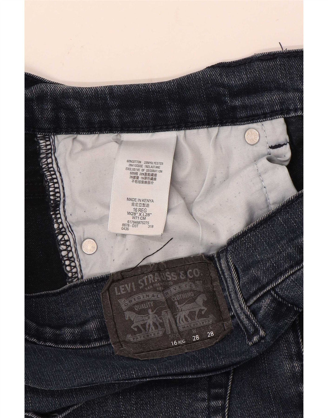 Levi's Boys 511 Slim Jeans 15-16 lat W28 L28 Niebieski