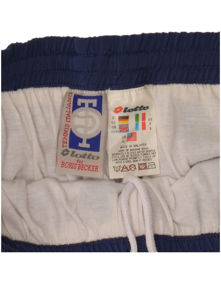 Męskie spodnie dresowe LOTTO UK 42/44 XL Granatowy poliester