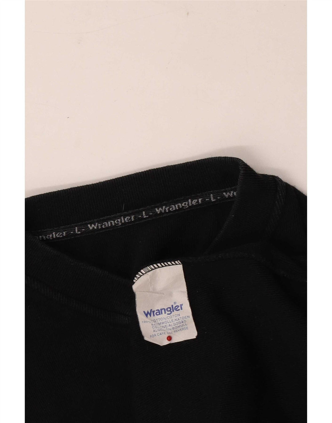 Męski top Wrangler z długim rękawem, duży, czarny, bawełniany