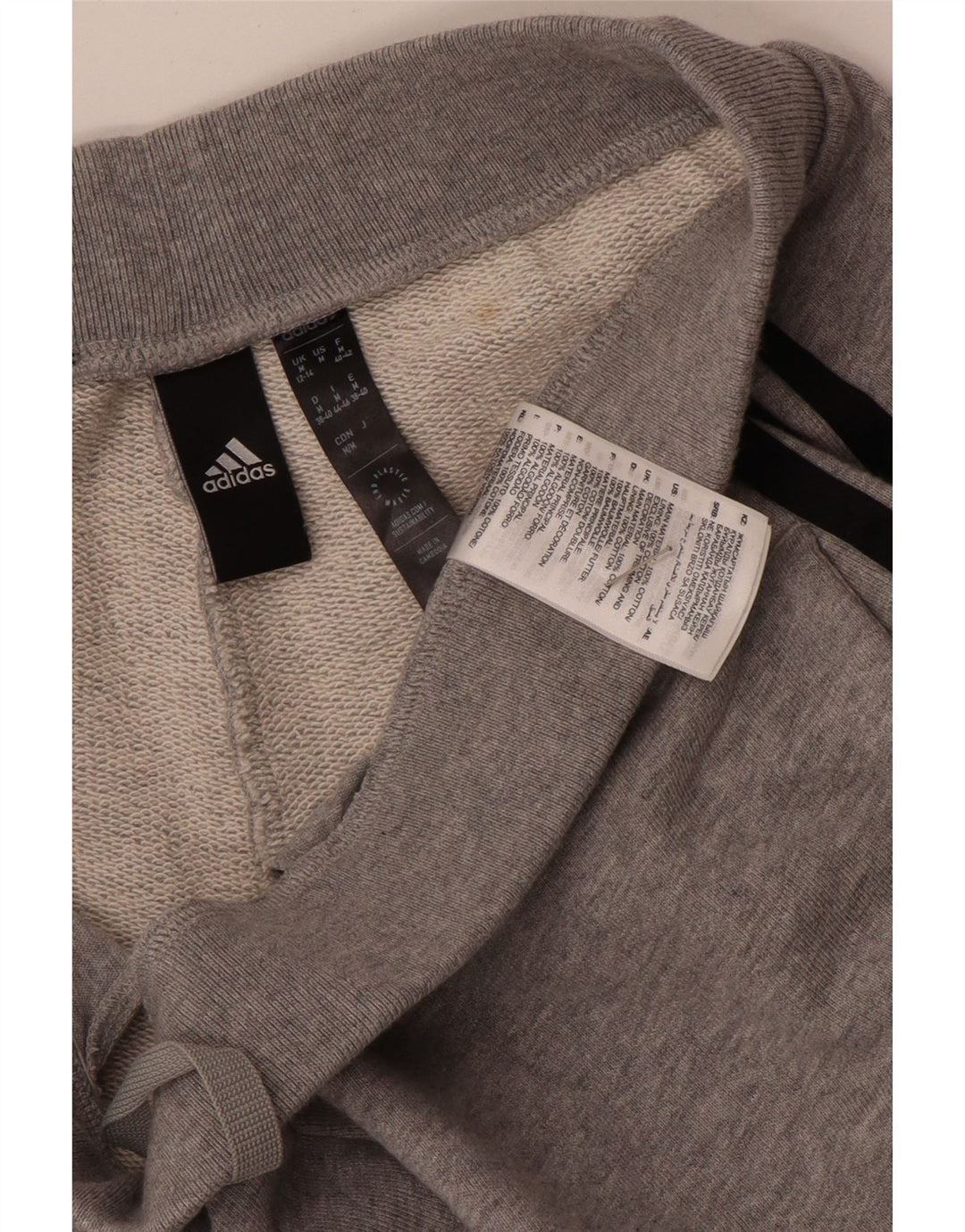 Damskie spodnie dresowe Adidas UK 12/14 Średnioszare, bawełniane w kwiaty