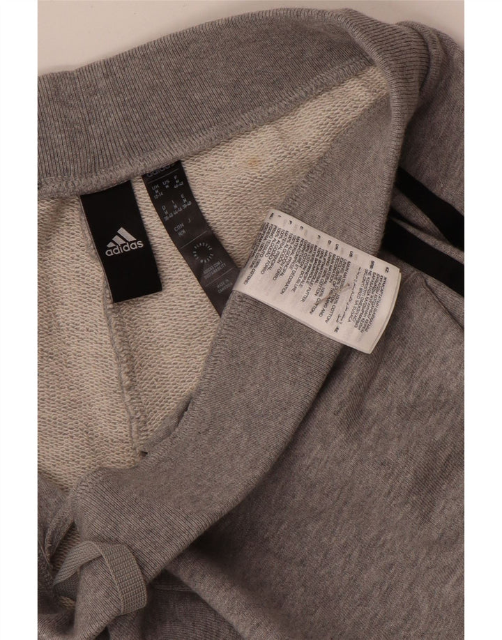 Damskie spodnie dresowe Adidas UK 12/14 Średnioszare, bawełniane w kwiaty