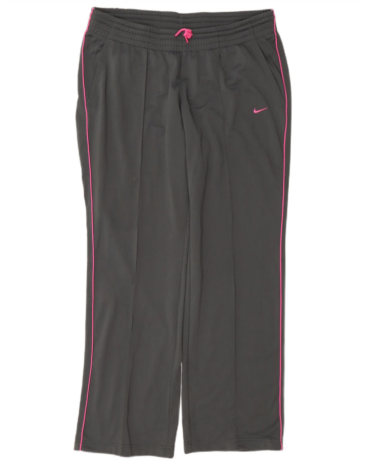 Damskie spodnie dresowe Nike UK 16/18, duże, szare, poliestrowe