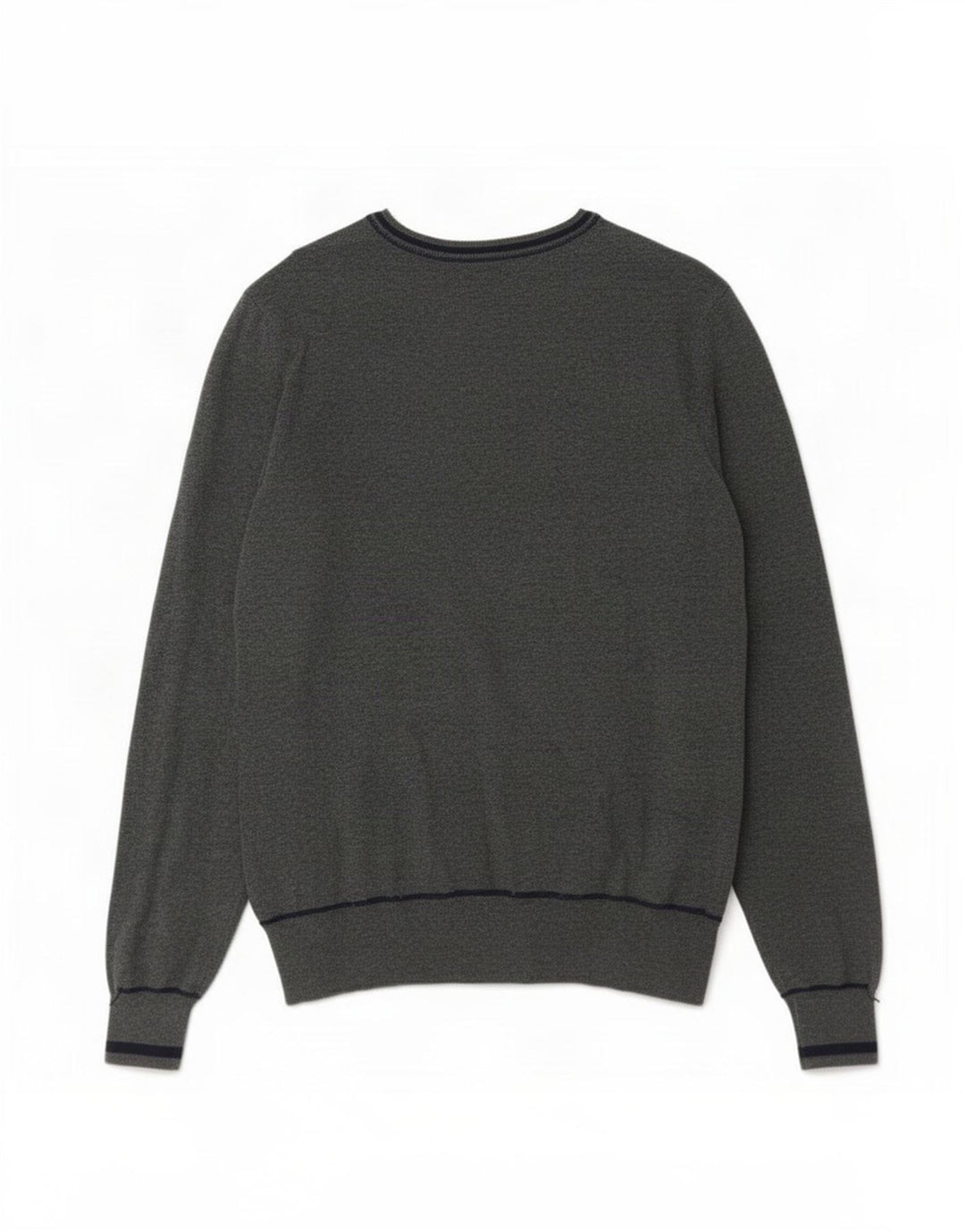 Męski sweter Zara z graficznym dekoltem w kształcie litery V, średnio szary
