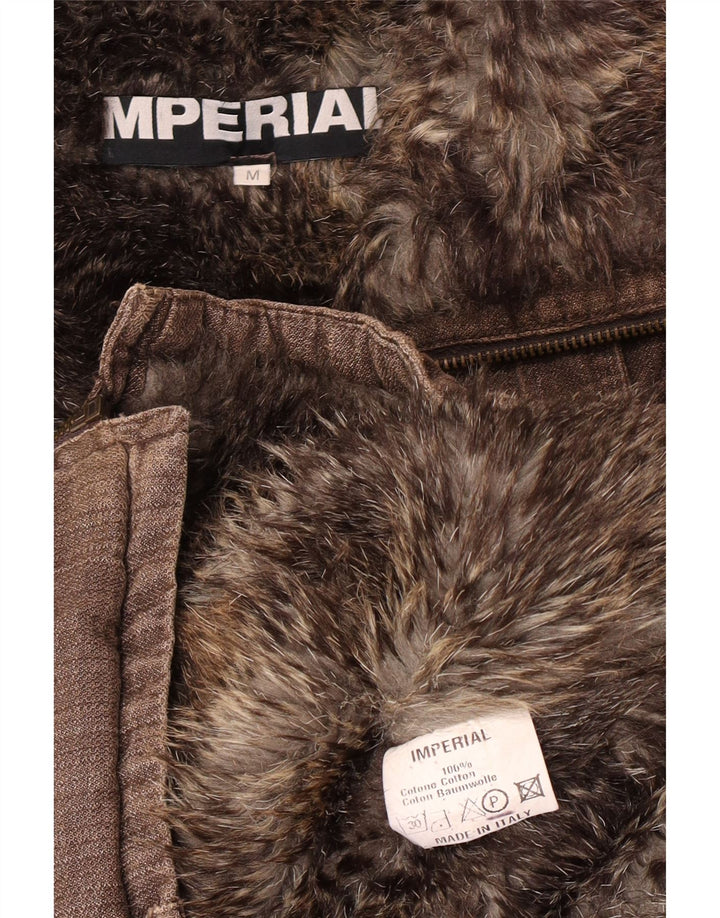 Męska kurtka wiatrówka Bomber Shearling Imperial, UK 38, średnia brązowa bawełna