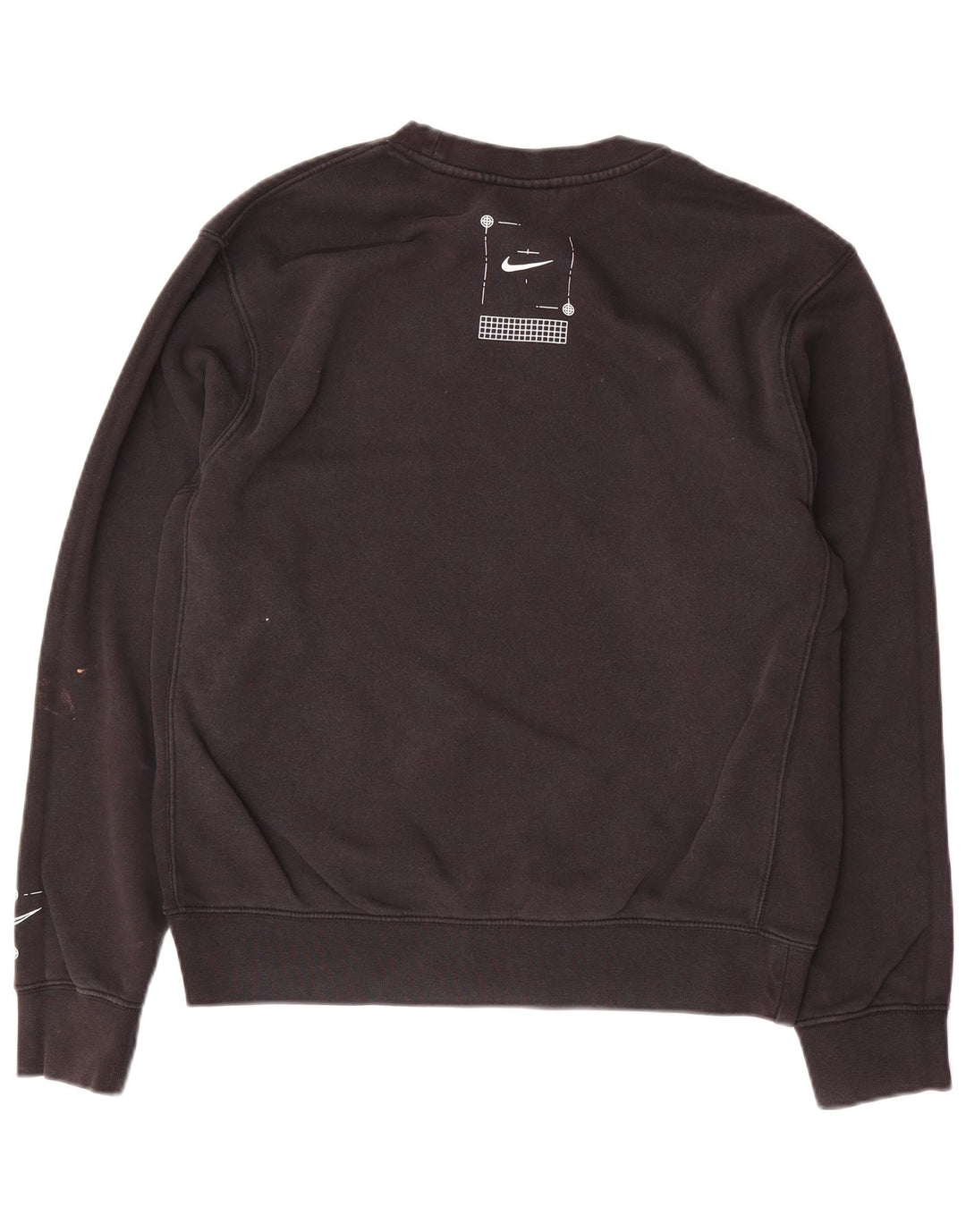 Męska bluza dresowa NIKE o luźnym kroju, mała, czarna, bawełniana