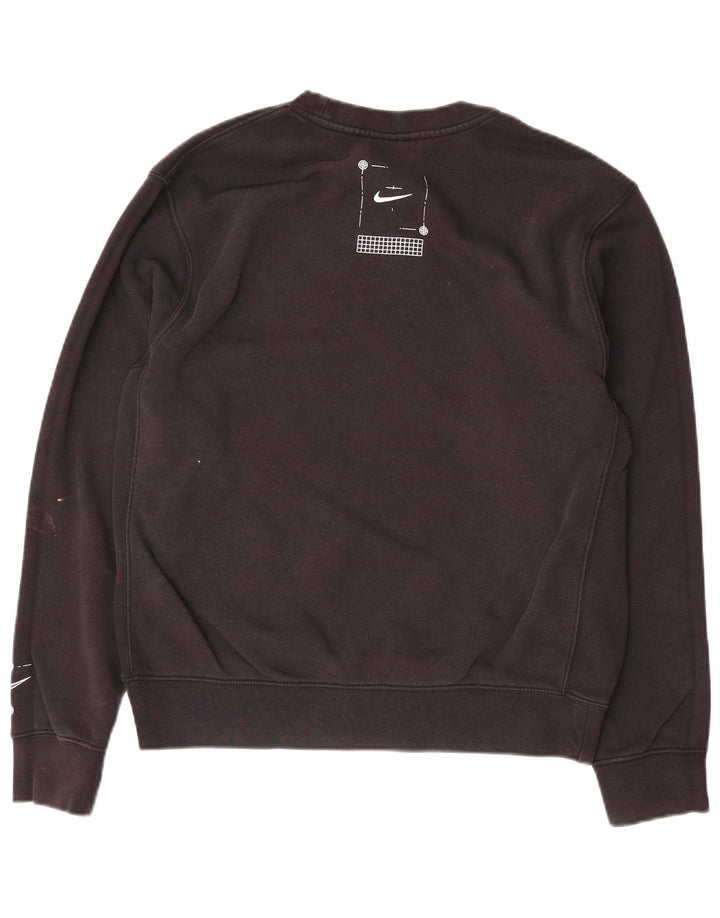 Męska bluza dresowa NIKE o luźnym kroju, mała, czarna, bawełniana