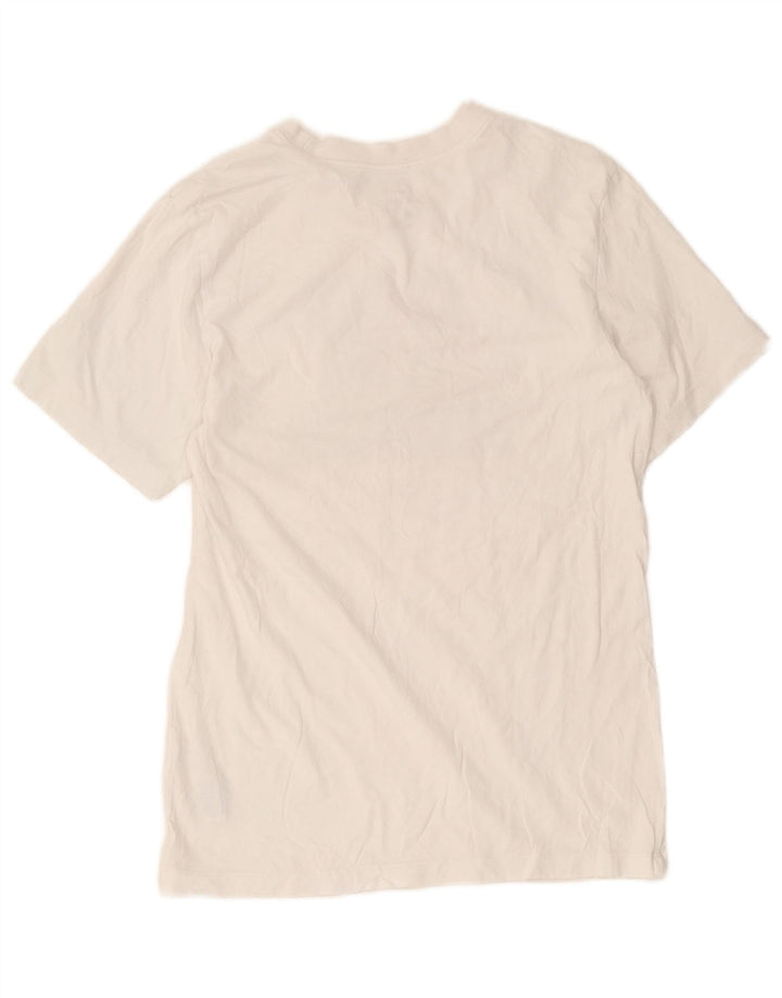 Męski T-shirt z grafiką Nike, mały, biały, bawełniany