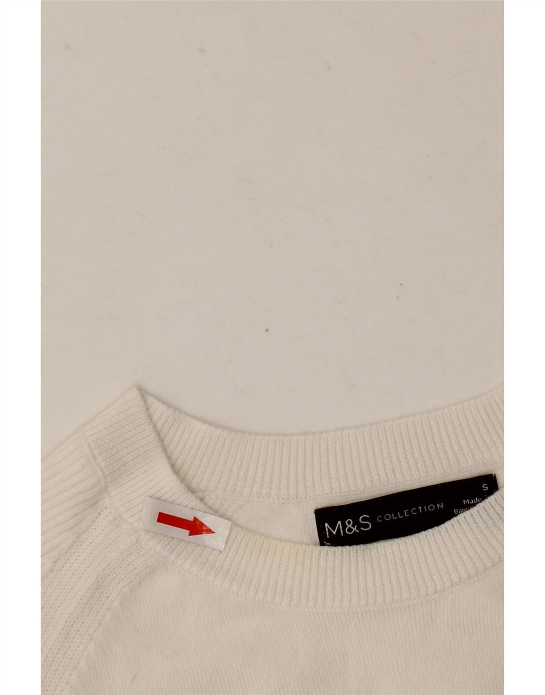 Marks & Spencer Damski sweter z dekoltem w łódkę, UK 10, mały, biały