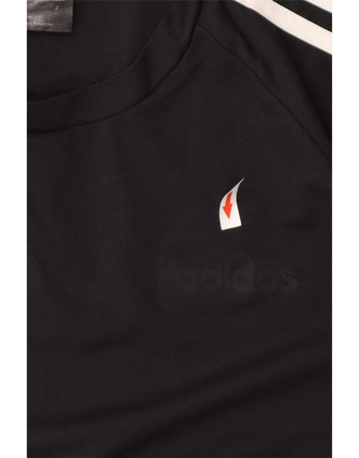 Adidas Męska koszulka Climalite Top, średnia, czarna, poliestrowa koszulka sportowa