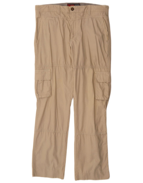 Męskie proste spodnie cargo Slam IT 52 XL W36 L32 Off White Cotton