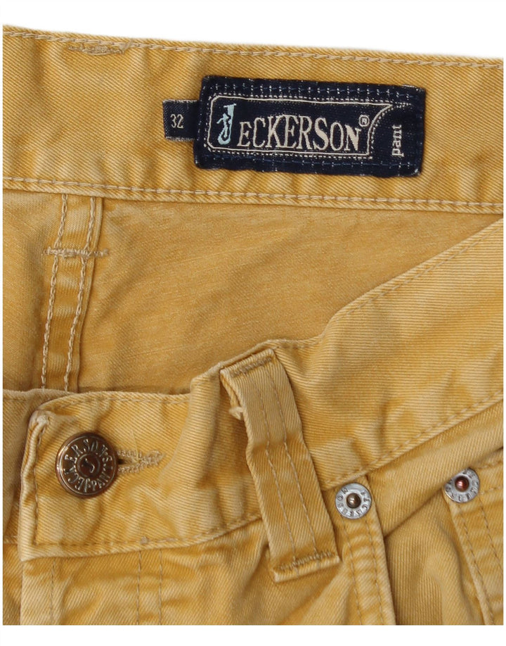 Męskie jeansy slim fit Jeckerson W32 L32 żółte