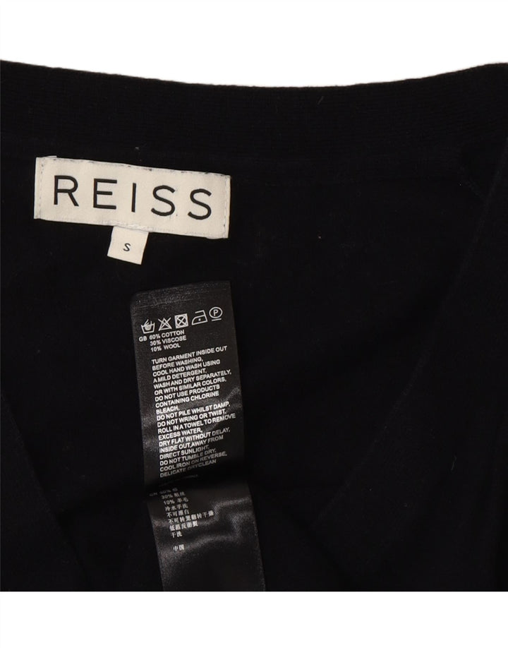 Męski sweter rozpinany Reiss, mały, czarny, bawełniany