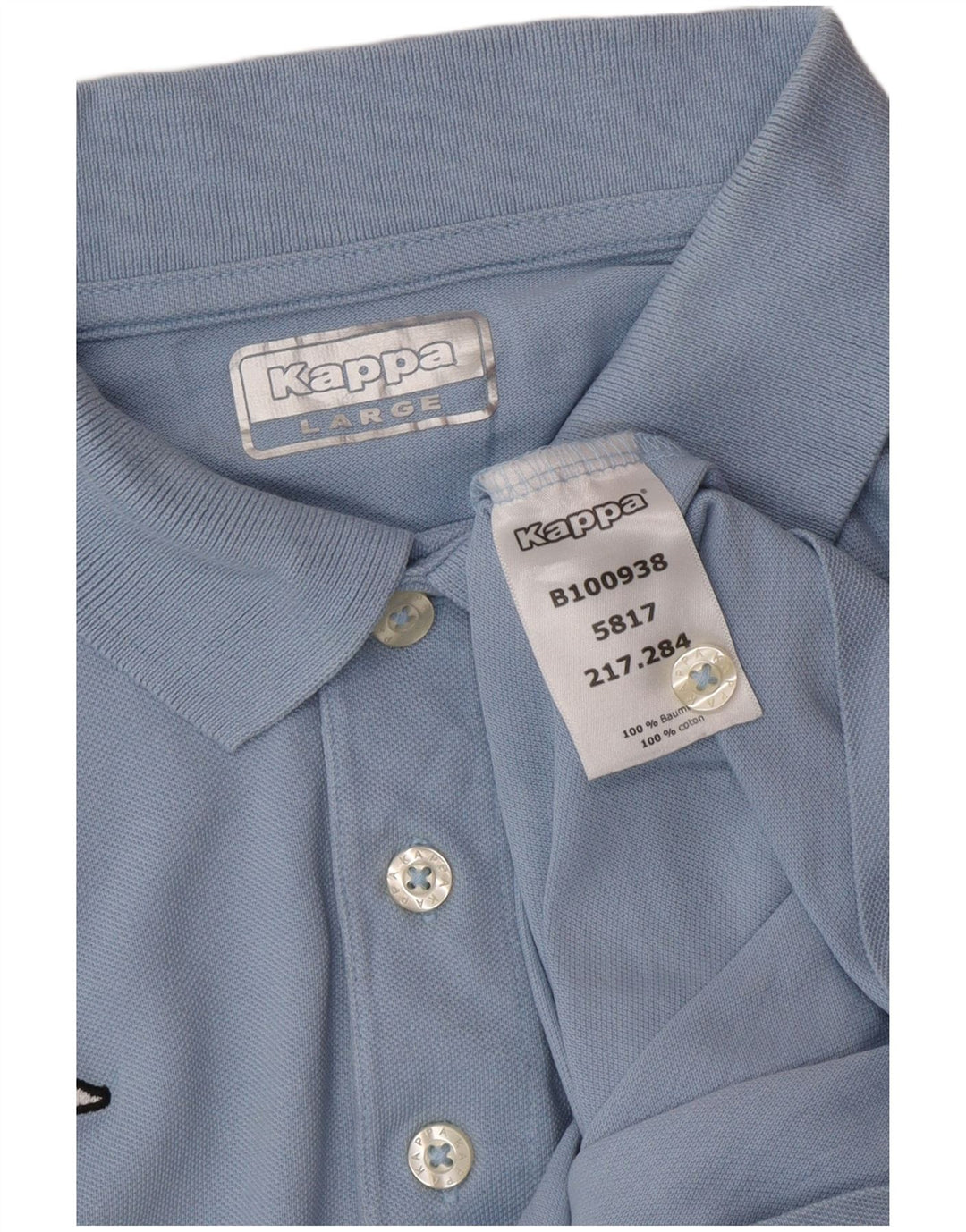 Męska koszulka polo KAPPA, duża, niebieska, bawełniana