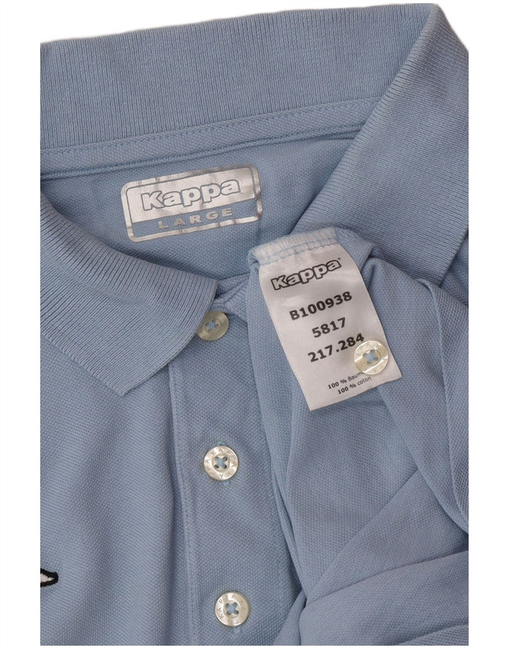 Męska koszulka polo KAPPA, duża, niebieska, bawełniana