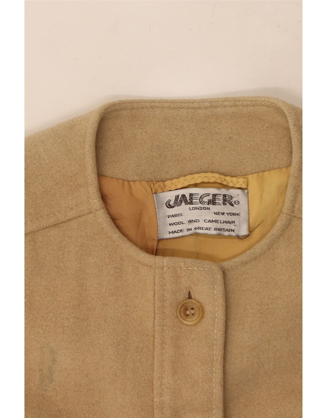 Damska kamizelka Utility JAEGER UK 10 Small Beżowa Wełna