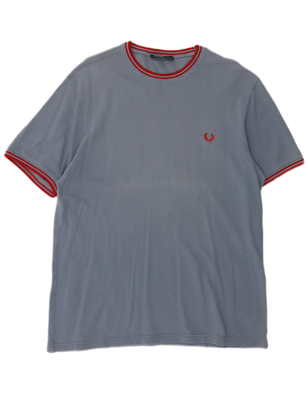 FRED PERRY Męski T-shirt Top, duży, niebieski, bawełniany