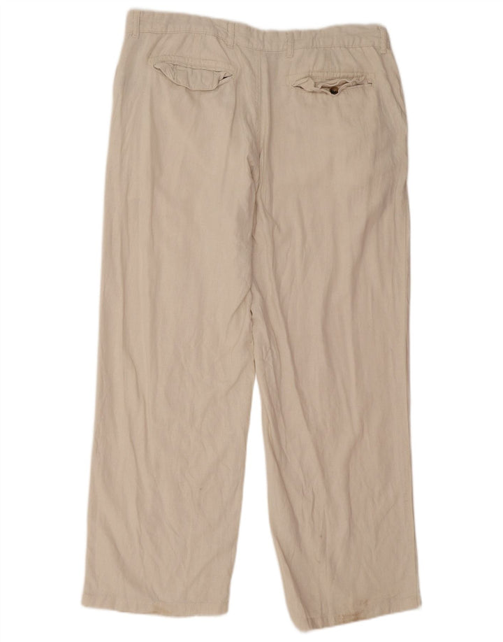 Marks & Spencer Męskie proste spodnie chino W38 L31 Off White
