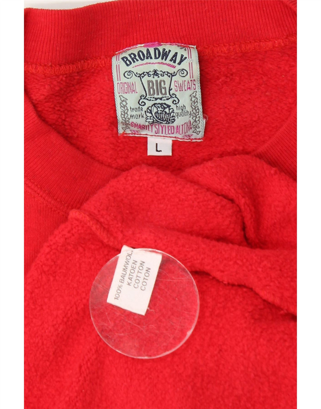 Bluza męska Broadway, duża, czerwona, bawełniana