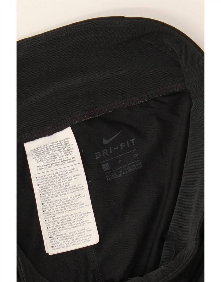 NIKE Womens Graphic Leggings UK 8 Small  Black Polyester Vintage Nike and Second-Hand Nike from Messina Hembry 