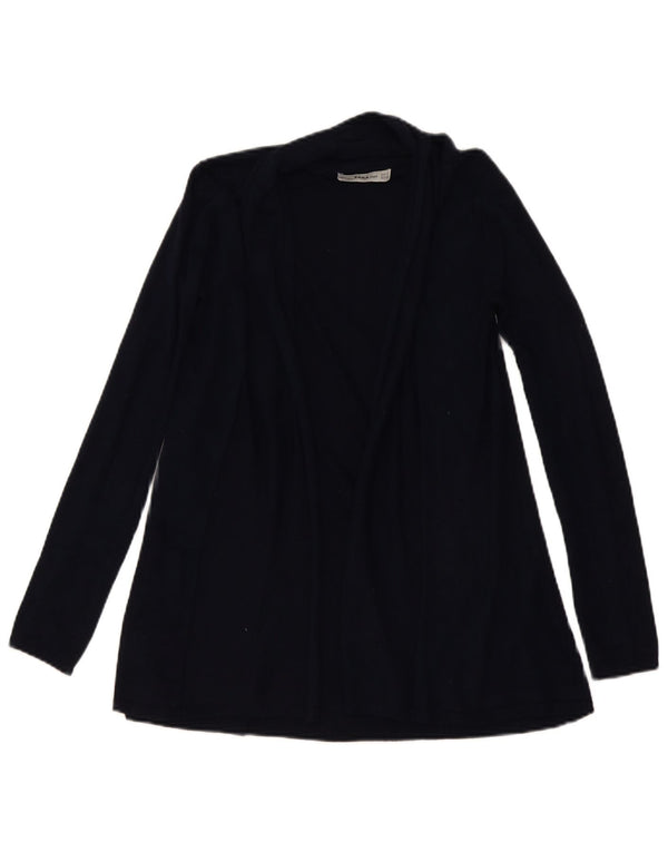 Damski sweter z długim rękawem Zara, otwarty kardigan UK 10 Small, granatowy, wiskoza