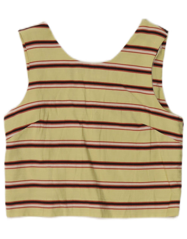 Damski krótki top bez rękawów Maison Scotch UK 10 w małe żółte paski
