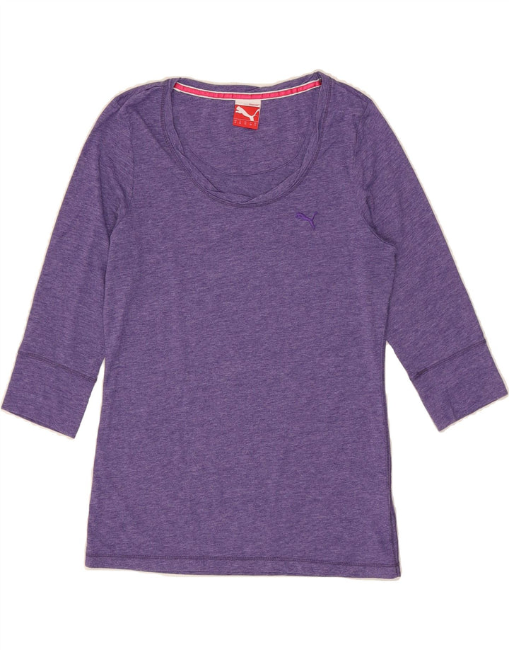 PUMA Womens Top 3/4 Sleeve UK 12 Medium Purple Flecked Vintage Puma and Second-Hand Puma from Messina Hembry 