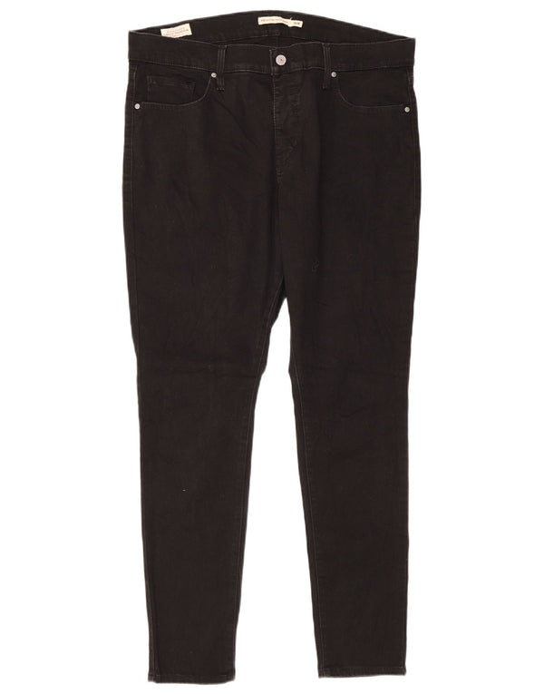 Damskie dżinsy rurki Levi's 310 z wysokim stanem US 16 2XL W34 L30 Czarne