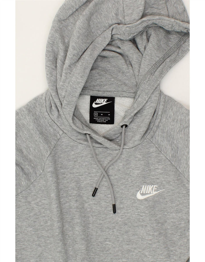 NIKE Womens Oversized Hoodie Jumper UK 14 Medium Grey Cotton Vintage Nike and Second-Hand Nike from Messina Hembry 