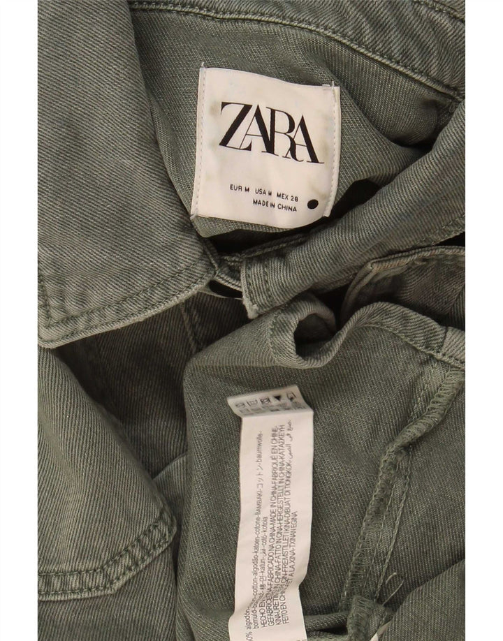 Damska kurtka dżinsowa Zara UK 14, średnia bawełna khaki