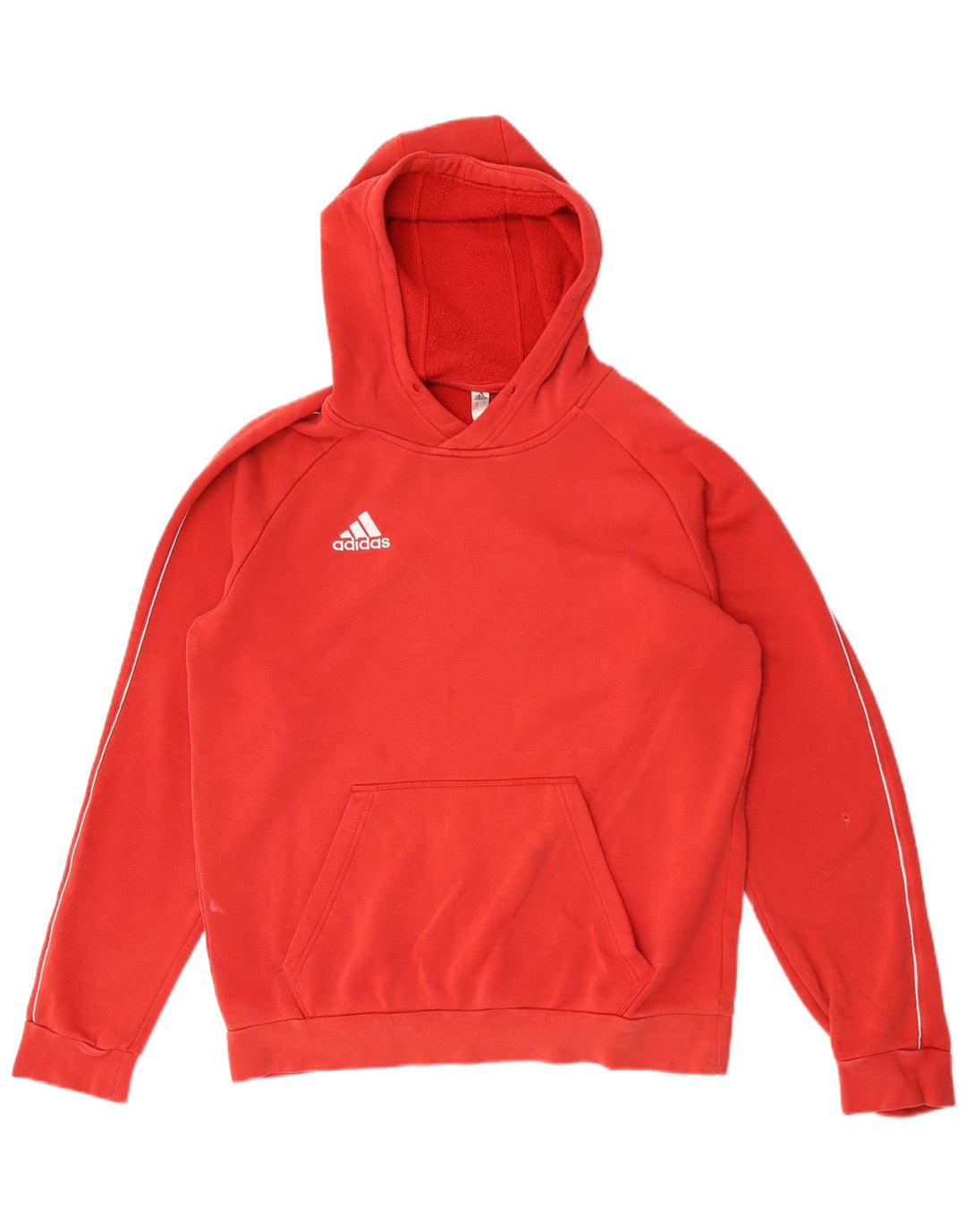 Adidas Męska bluza z kapturem, średnia czerwona, bawełniana